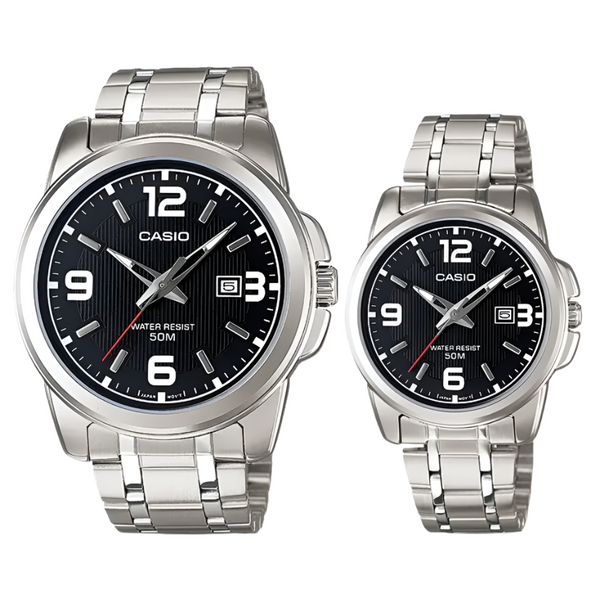 Casio  Black Dial Couple Watch | MTP/LTP-1314D-1AV